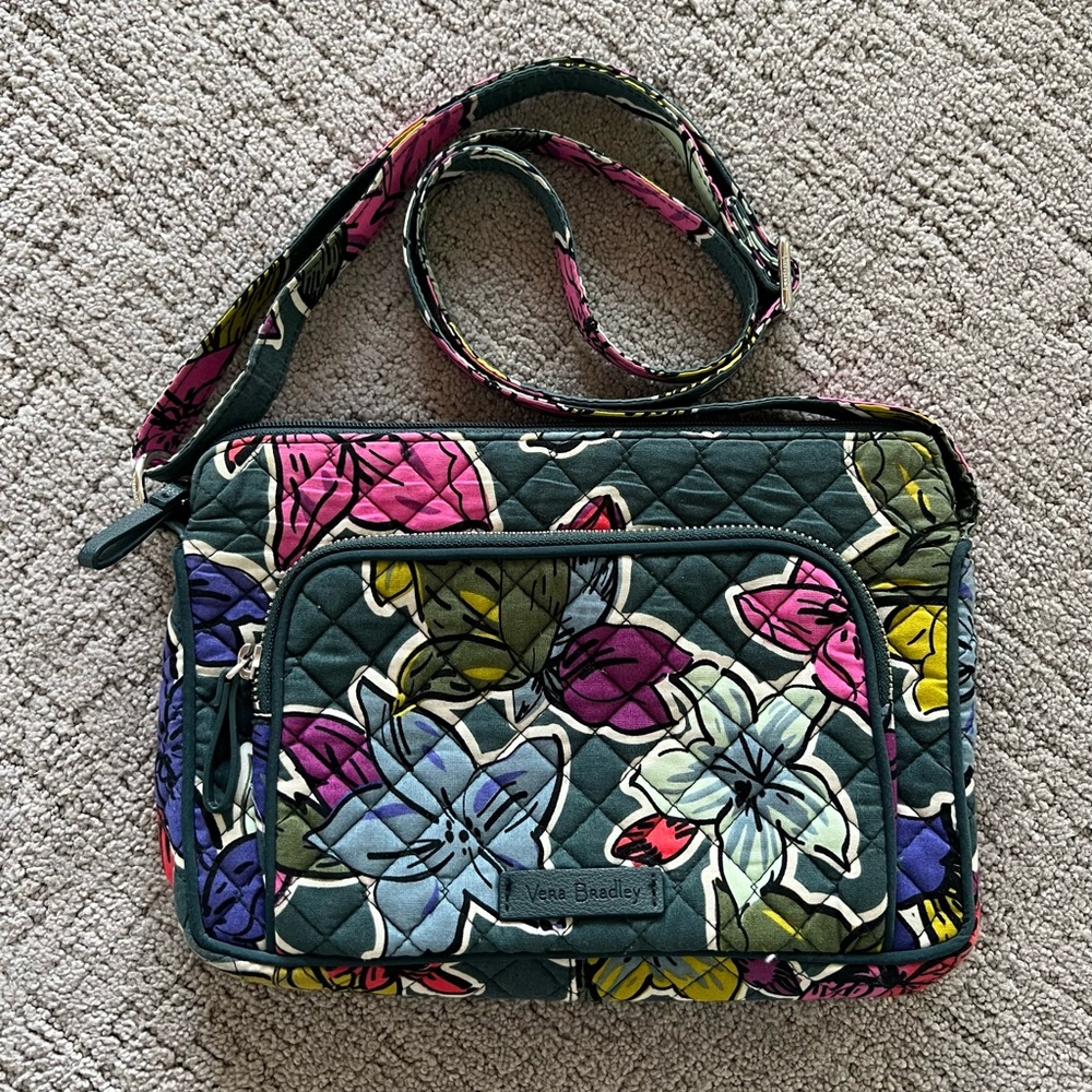 Vera Bradley Floral Quilted Crossbody Bag - Falling Flowers